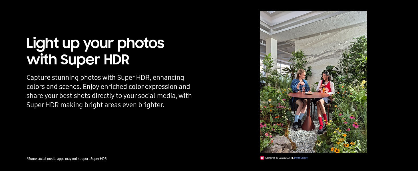 samsung Galaxy S24 FE super HDR functionality