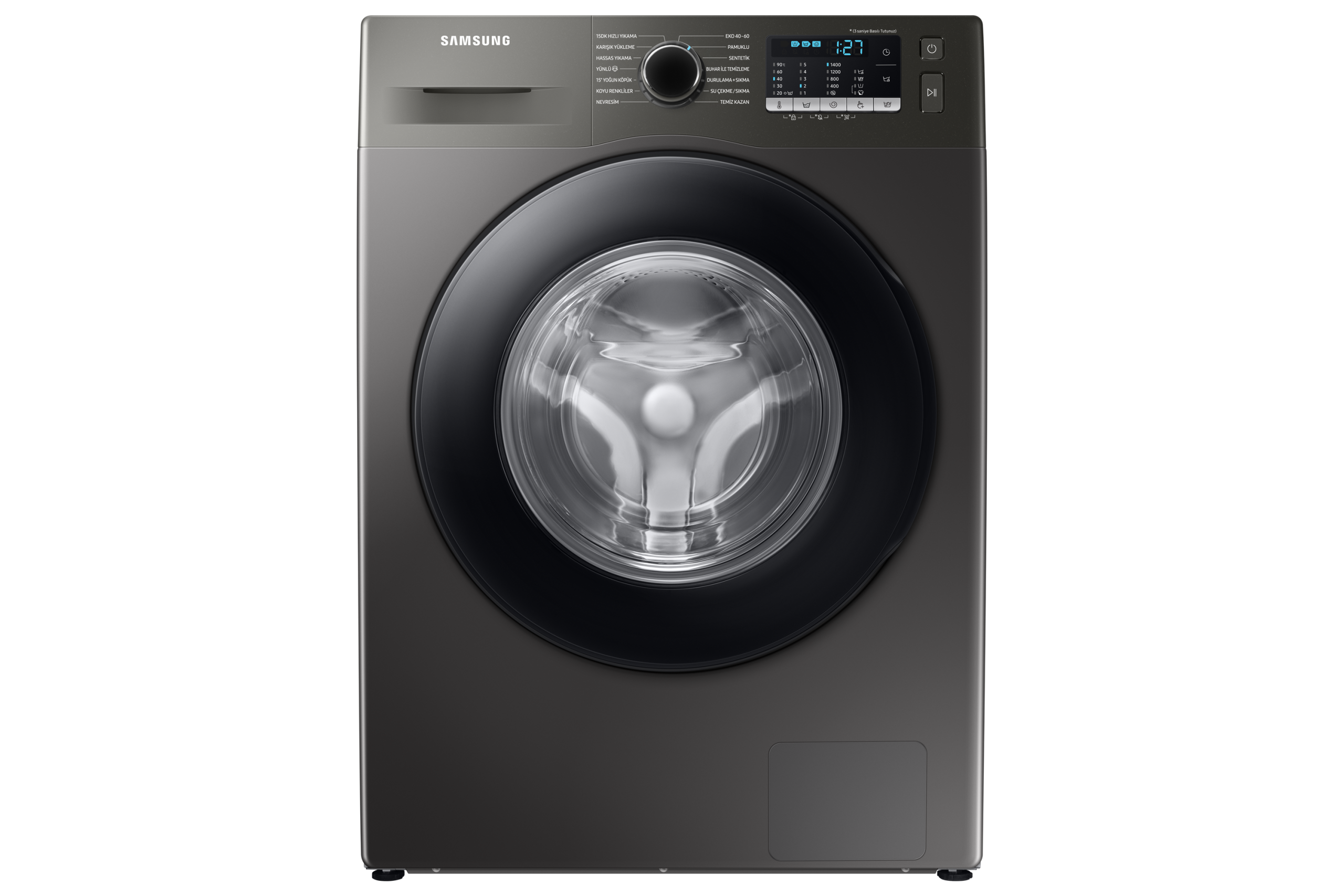 WW90TA046AX-AH_001_Front_Inox SAMSUNG WW90TA046AX 9KG FRONT LOAD WASHING MACHINE